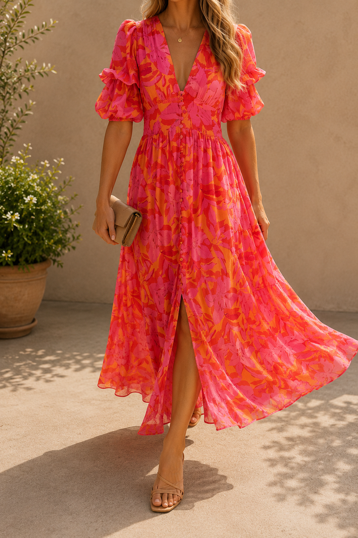 Lune - Robe Maxi Éclat Solaire