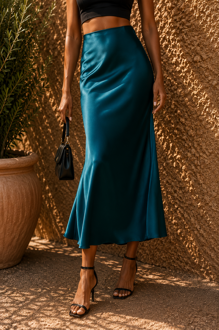 Marie - Jupes midi taille haute