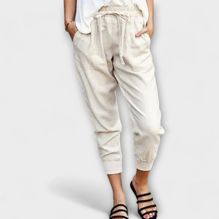 Blaire – Pantalons légers en lin mélangé avec du coton
