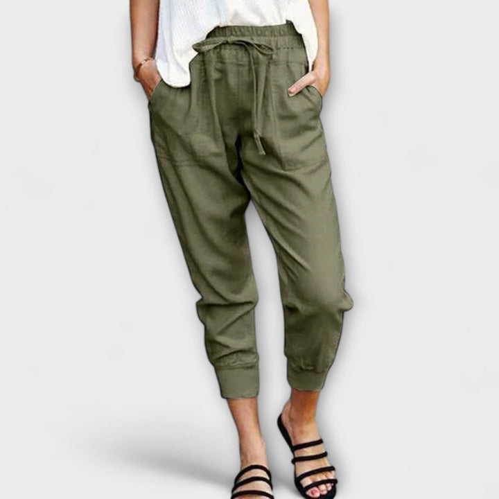 Blaire – Pantalons légers en lin mélangé avec du coton