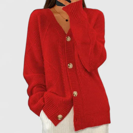 Neža – Cardigan classique avec décolleté en V