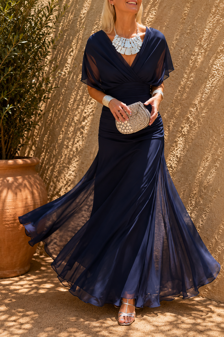 Camille - Robe longue en chiffon fluide