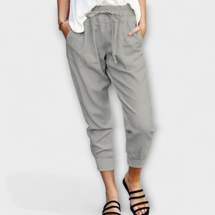 Blaire – Pantalons légers en lin mélangé avec du coton