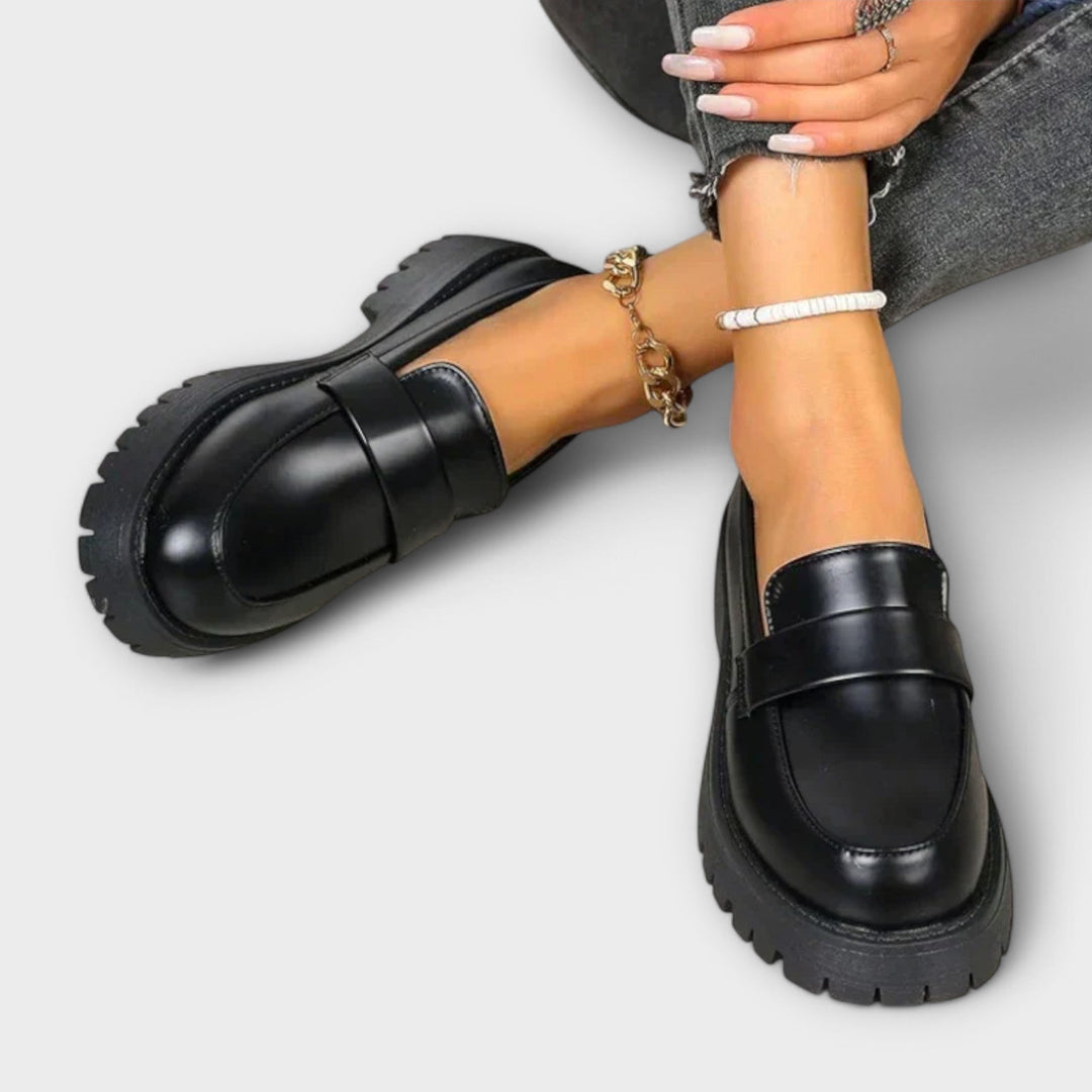 Mocassins pour femmes avec design orthopédique et talons en satin