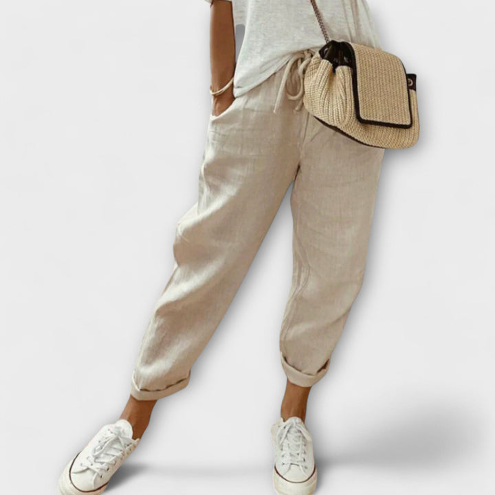 Bibi - Pantalons en lin à la mode et confortables