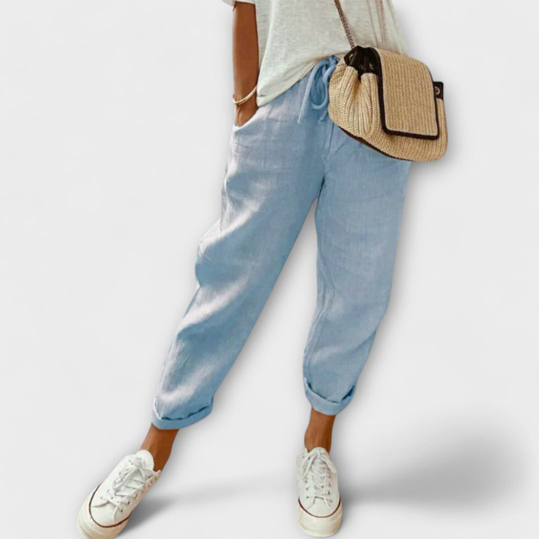 Bibi - Pantalons en lin à la mode et confortables