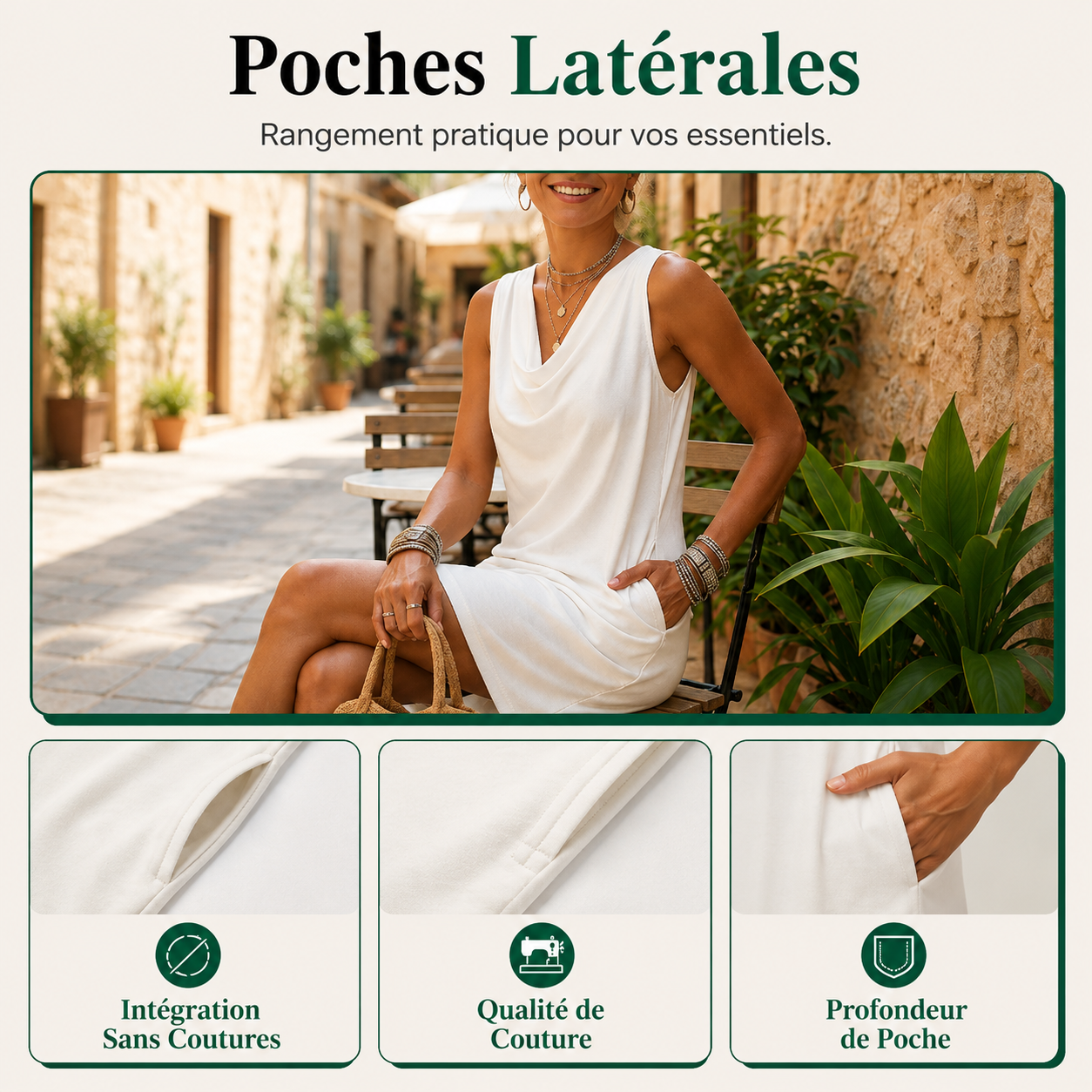 Luciana™ | Robe moulante à col drapé