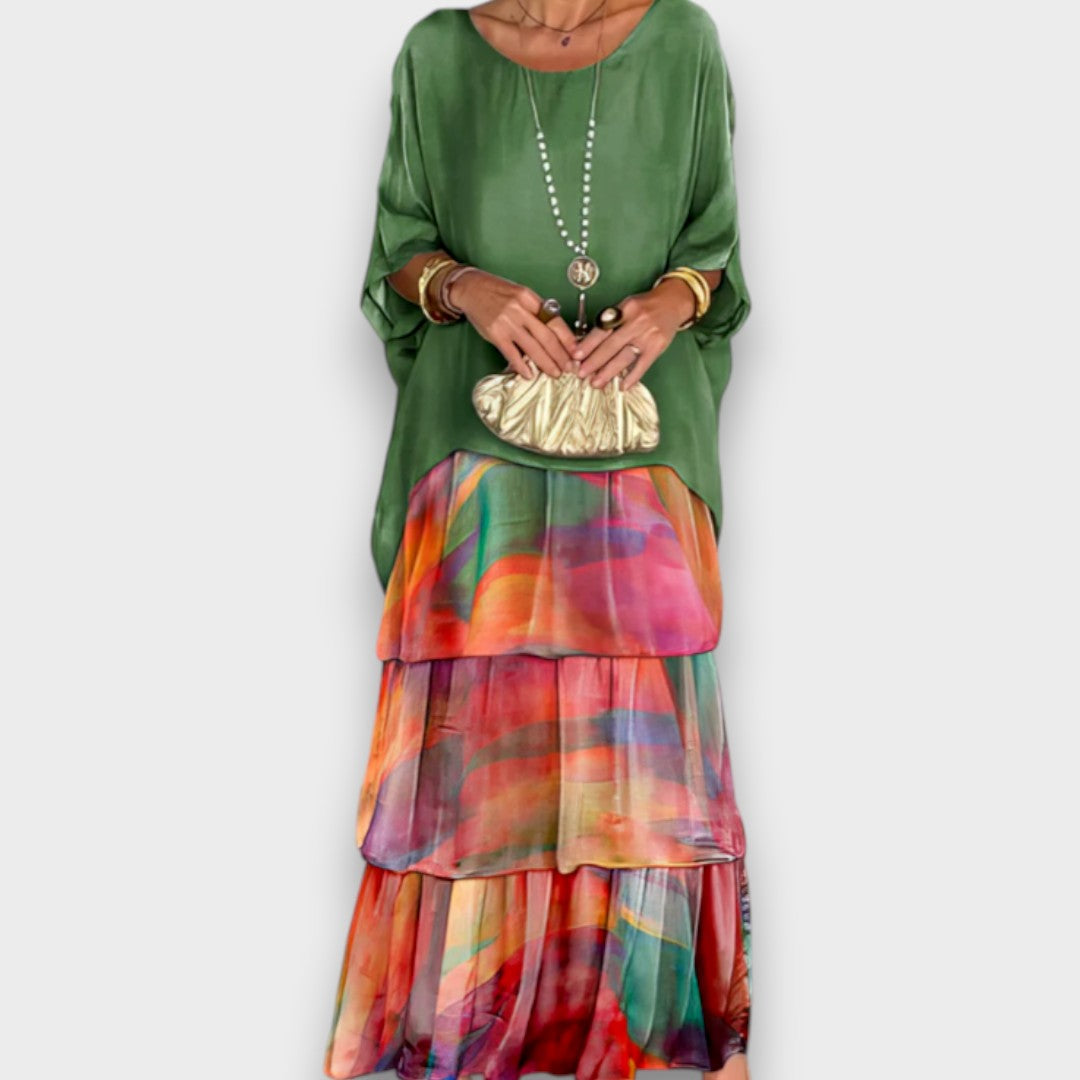 Lara - Robe Maxi Fluide Élégante