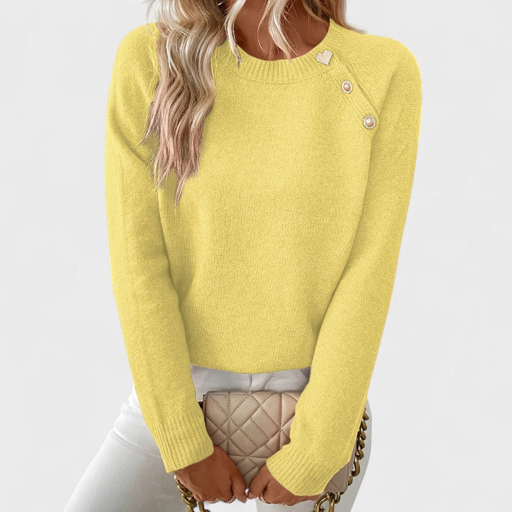 Klara – Pull femme avec boutons sur les épaules