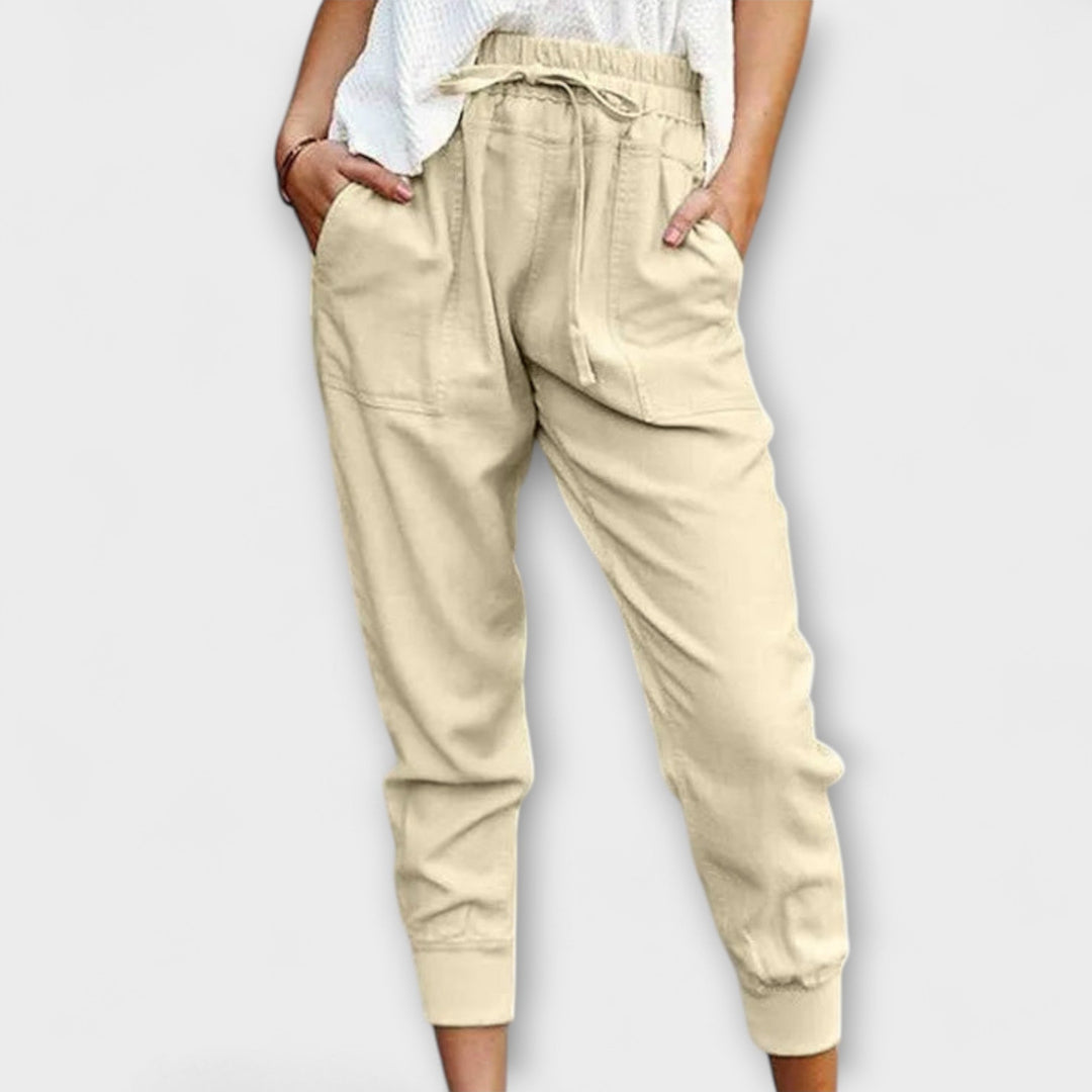 Blaire – Pantalons légers en lin mélangé avec du coton