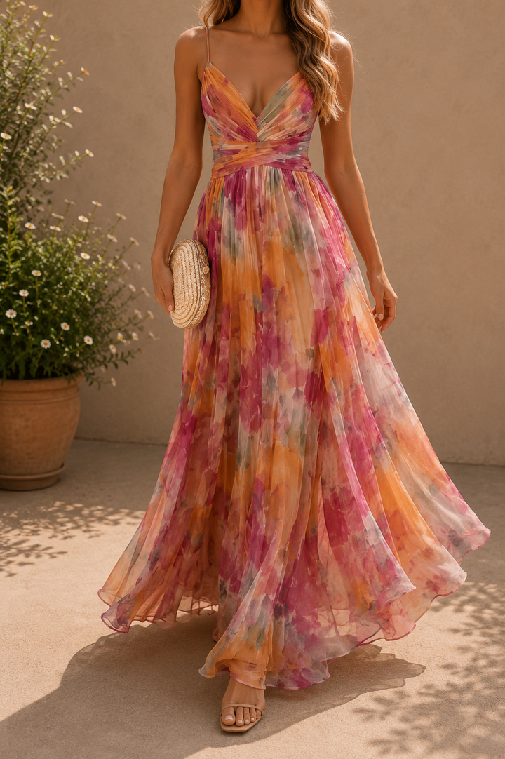 Giselle - Robe Maxi à Imprimé Floral