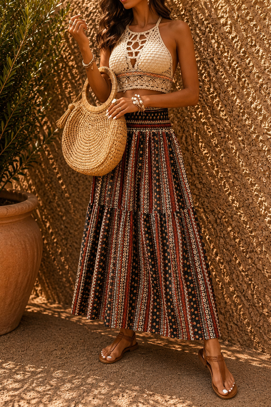 Robe confortable avec imprimé