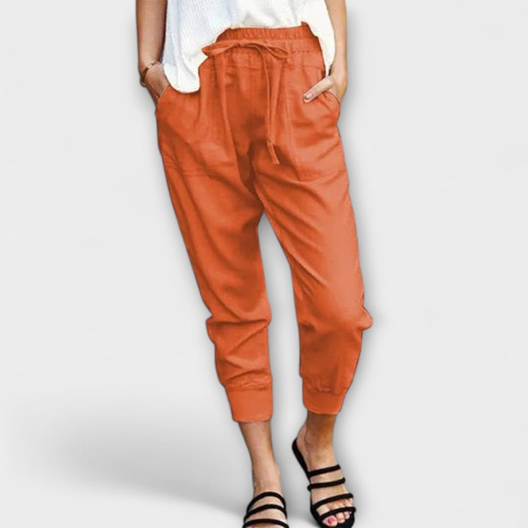 Blaire – Pantalons légers en lin mélangé avec du coton