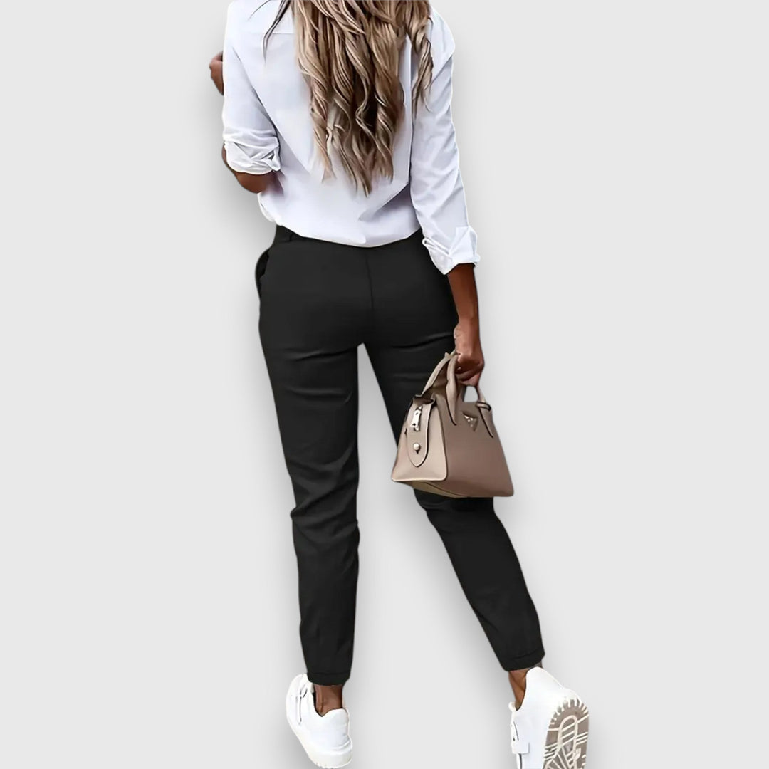 Isabel – Pantalons élégants taille haute