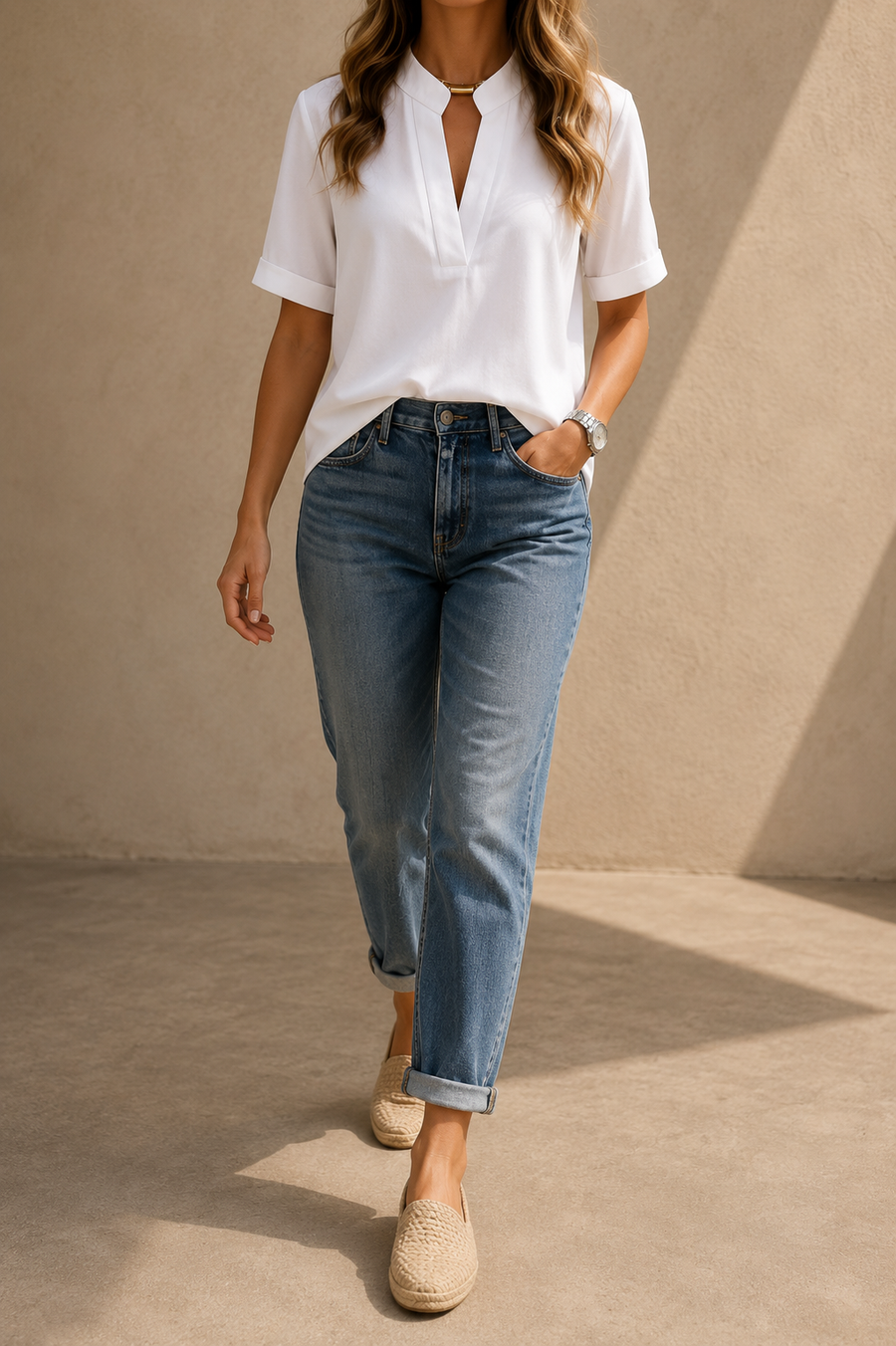 Élise — Blouse élégante au col raffiné